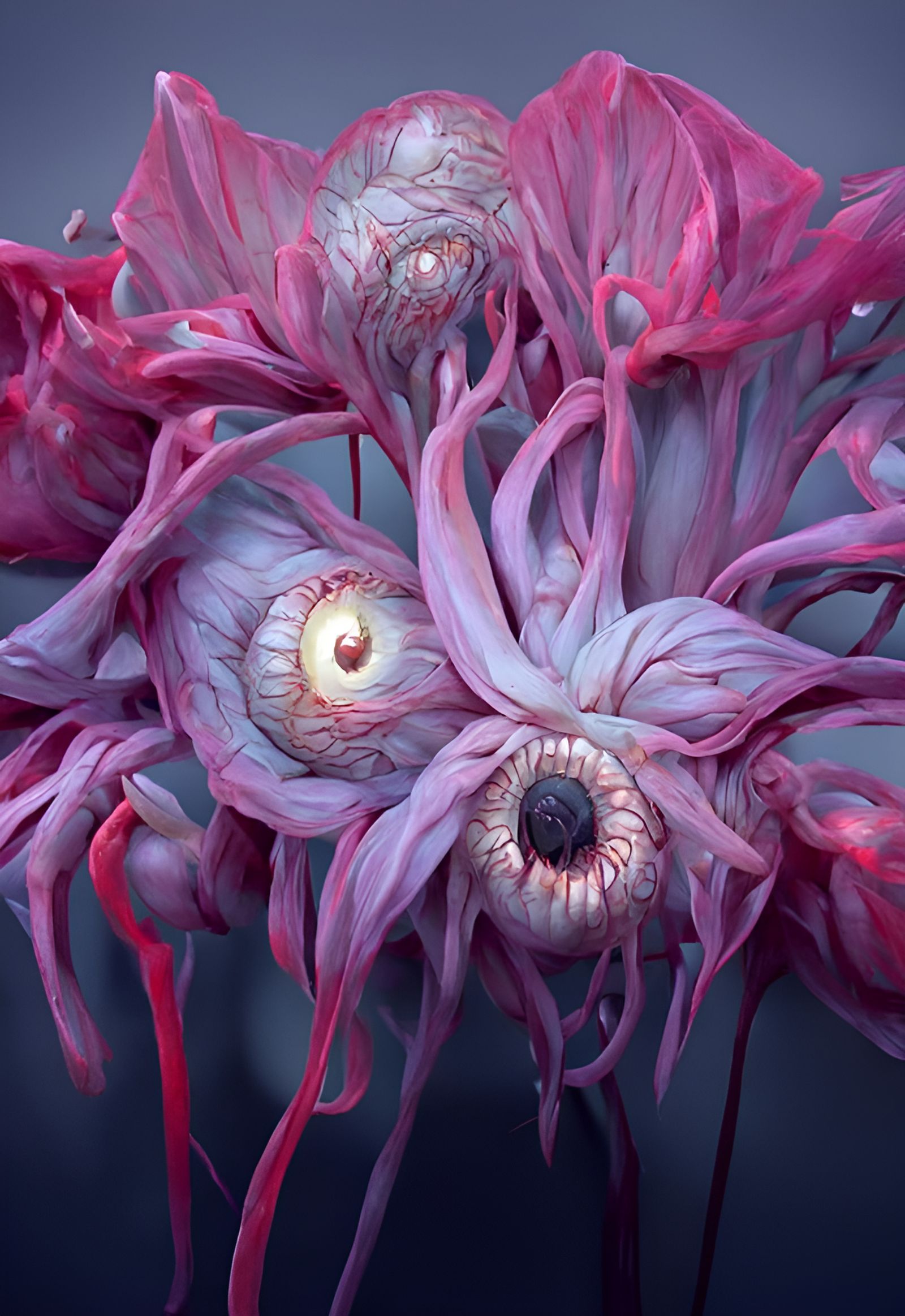 Creepy Eldritch Flower in Hyperdetailed Photorealistic Horro...