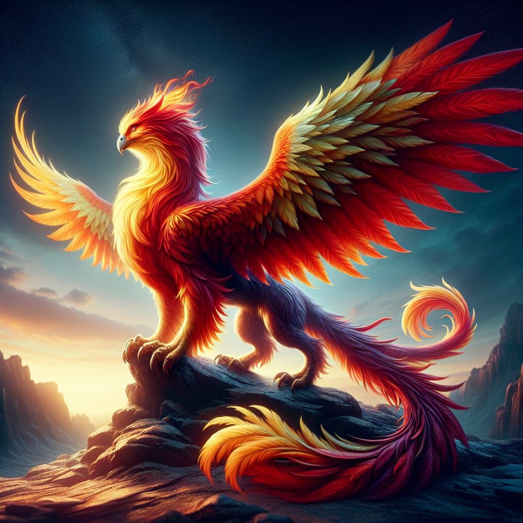 A beautiful phoenix griffon hybrid