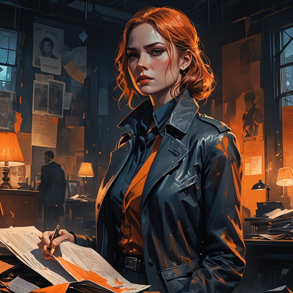 Crime Noir Figure in Shadows: Concept Art