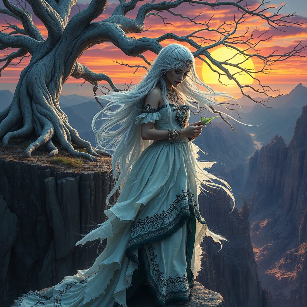 Ethereal Goddess of the Windswept Cliff