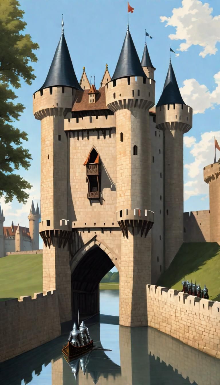 Squad of Knights Patrolling the Moat