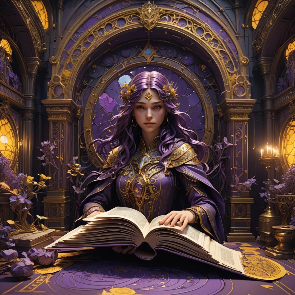 Dark Fantasy Pop-Up Book in Hyperdetailed Style