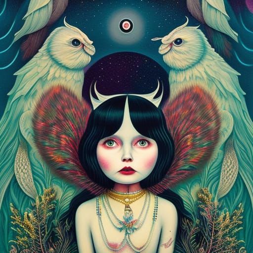 Satan Tries to Catch a Ray: Ink Illustration