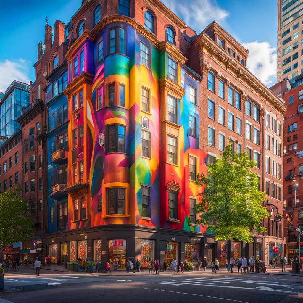Colorful Boston Mural Welcomes the World