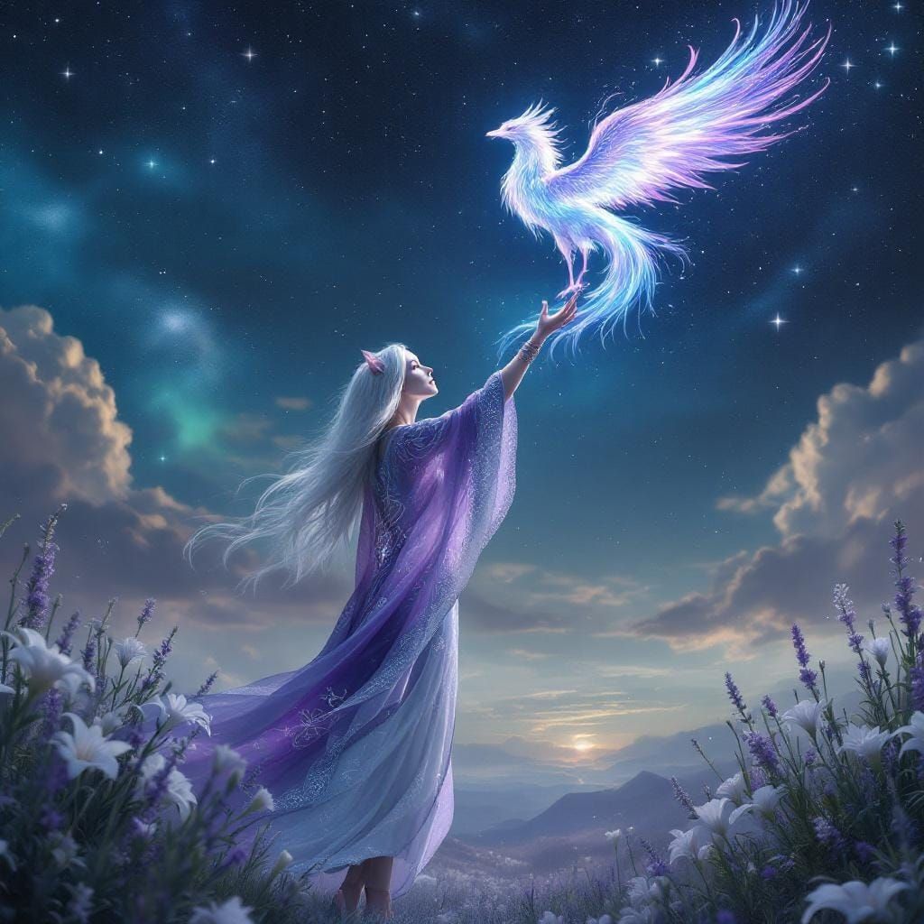 Wolfie and Violet Flame Phoenix