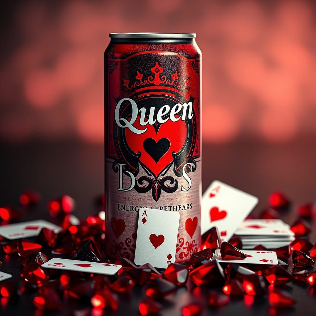Queen of Hearts Energy Drink Merchandise Poster