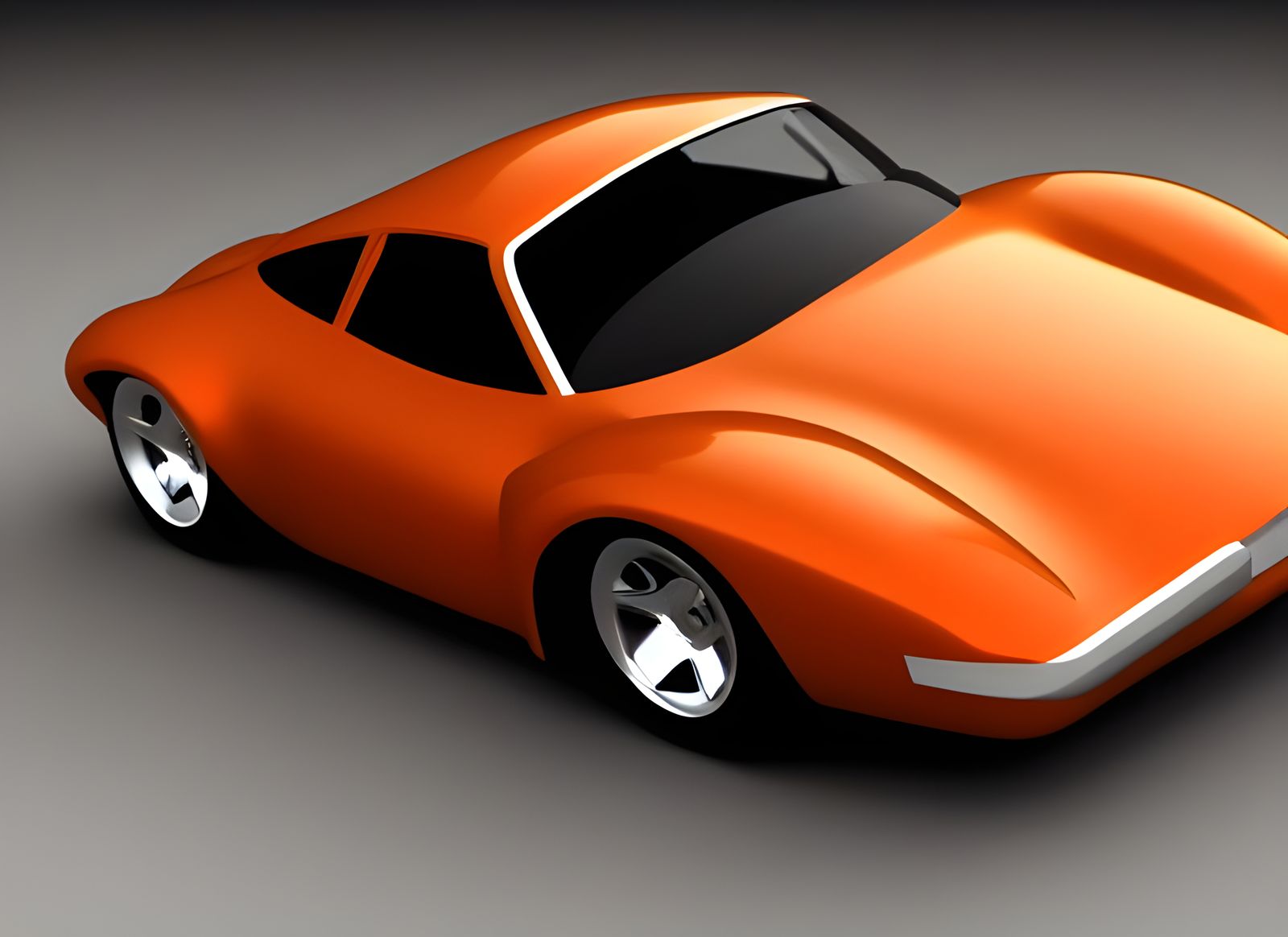 Sleek Silver Car: Photorealistic Precisionism