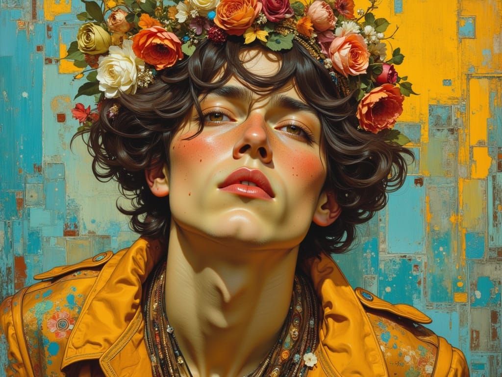 Handsome Man Appears, Captivating Hearts in Vibrant Detail