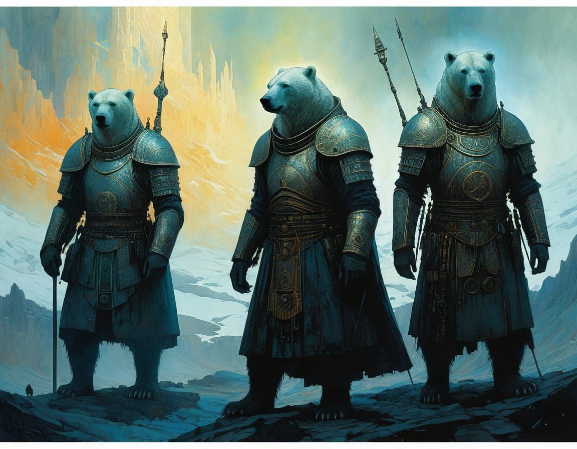Armoured Polar Bears in Dreamy Kingdom