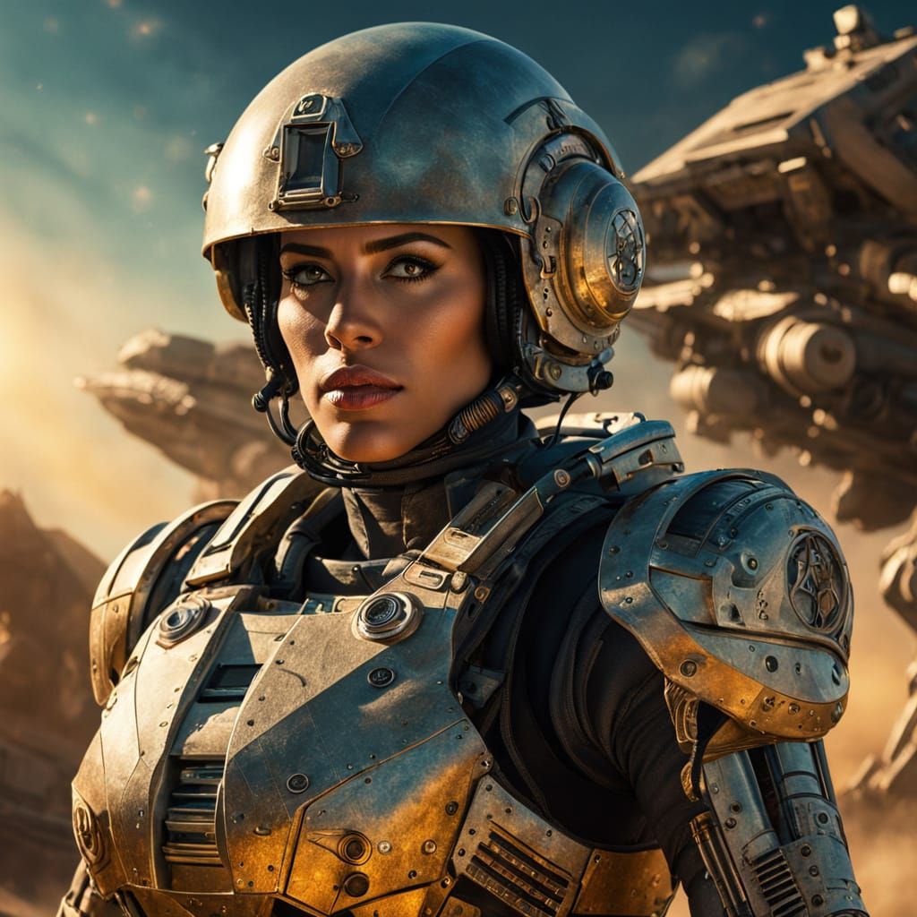 Sci-Fi Pin-Up Art Featuring Paula Patton