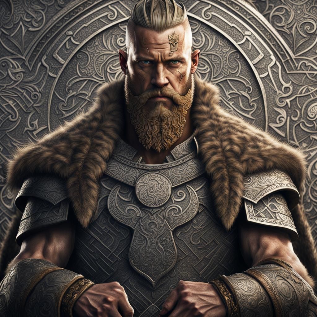 Ragnar in Viking Series Style, 8k Photorealistic Art