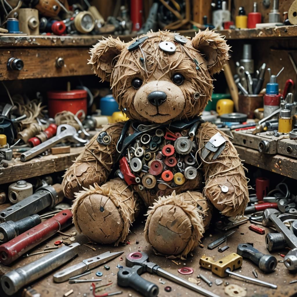 Restoration Shop: Teddy Bear in Golden Hour Light