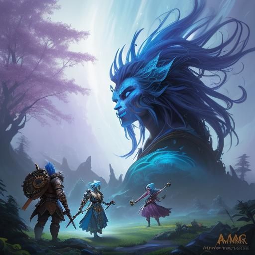 Smiling Dwarf Barbarian in a Vibrant Forest