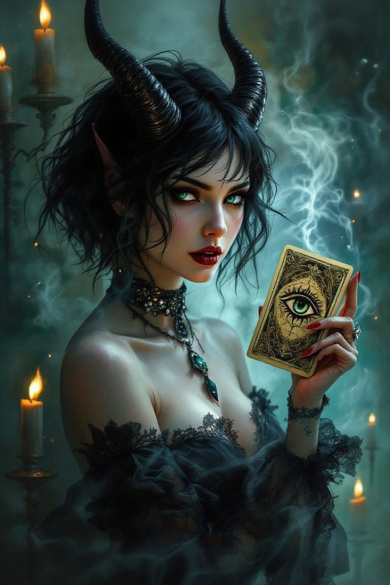 "A thorn in velvet bloom, a candle flickers in the gloom."