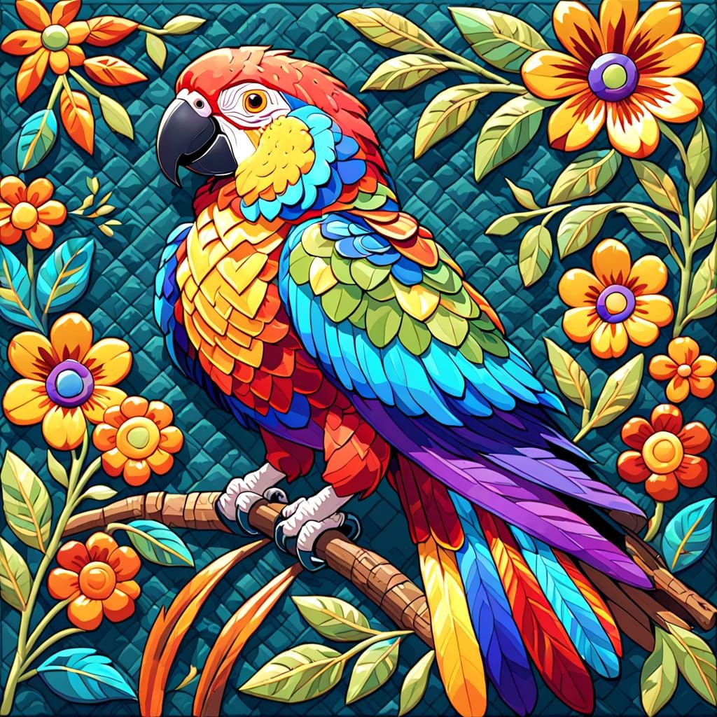 Parrot quilted