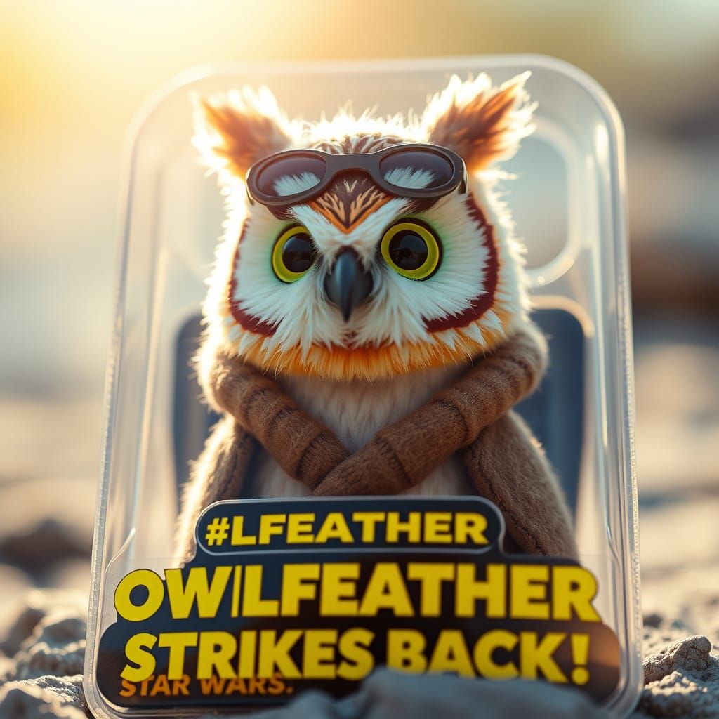 Chibi Bioluminescent Owl in Blister Pack, Star Wars-Inspired