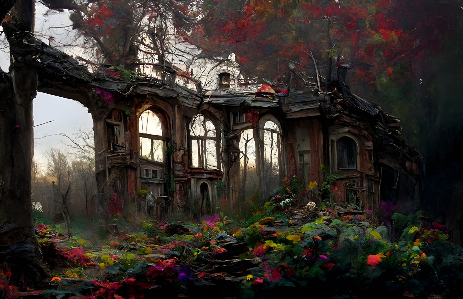 Post-Apocalyptic Victorian Manor Sunset
