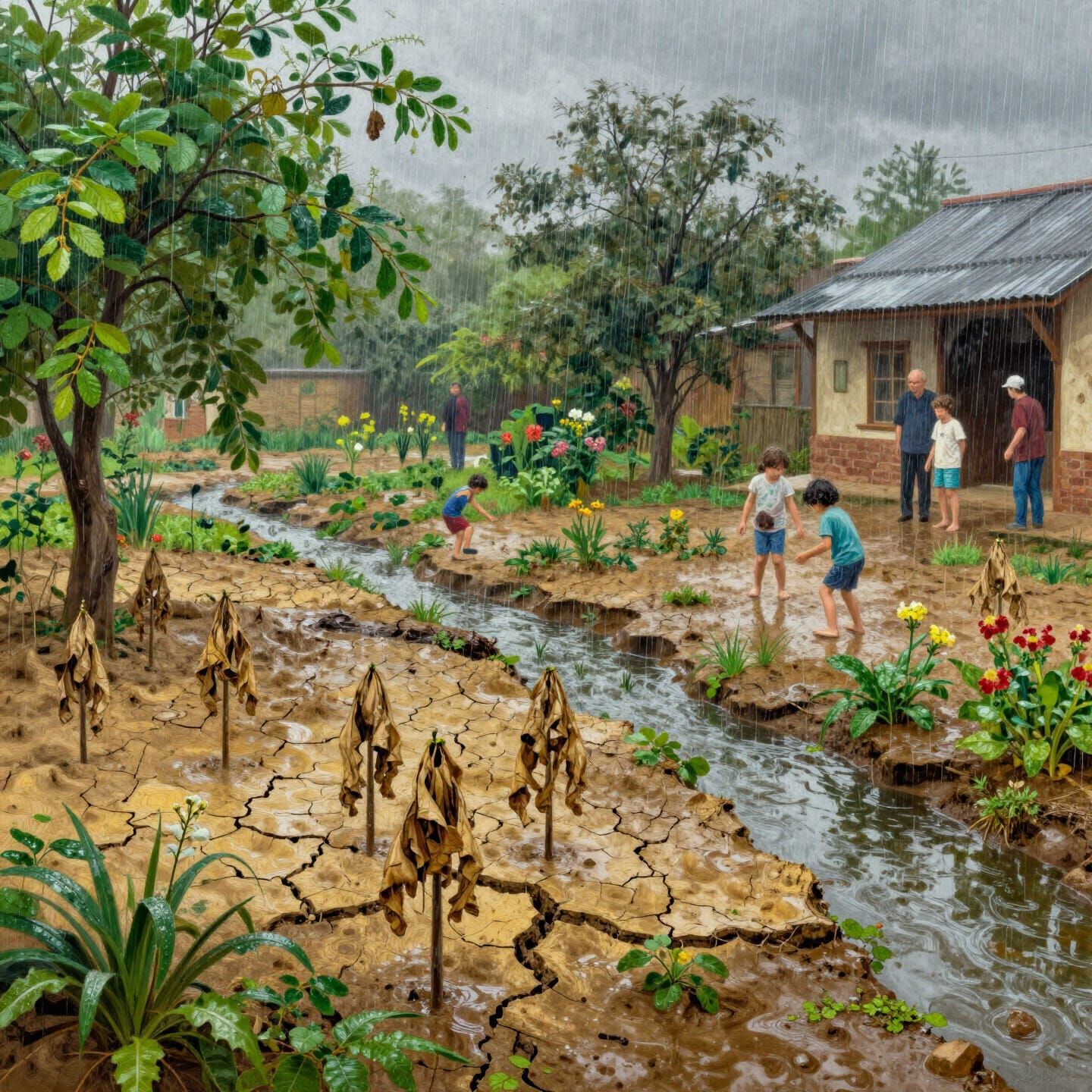 Garden Renewal: Rain Brings Life to Parched Earth