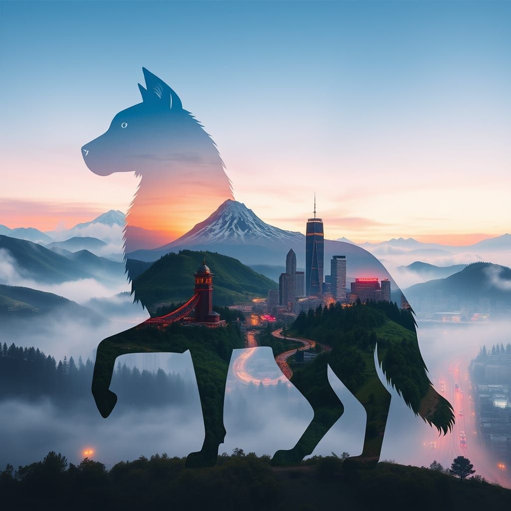 Surreal Landscape with Subtle Animal Form