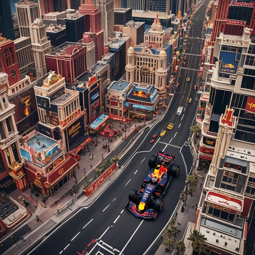 Max Verstappen and Betty Boop on Las Vegas Strip