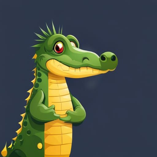 Cute Crocodile Character Design