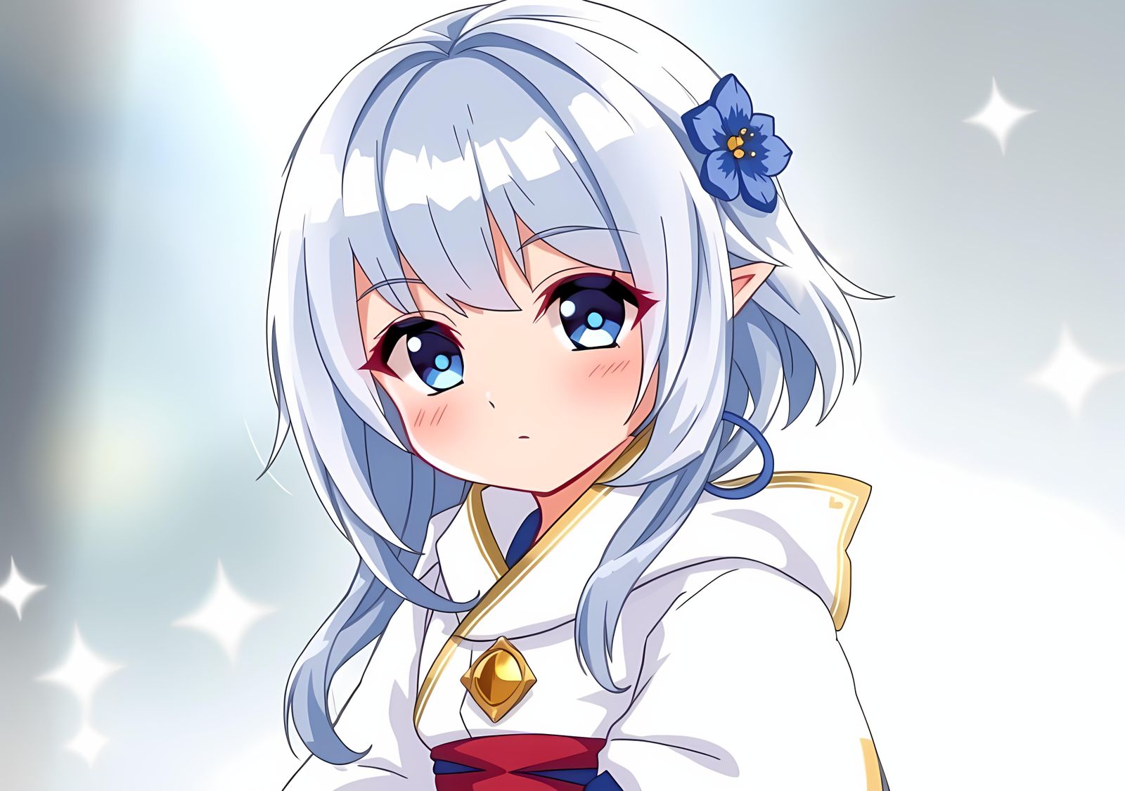 Anime Lalafell Sage with Cherry Blossom Corsage