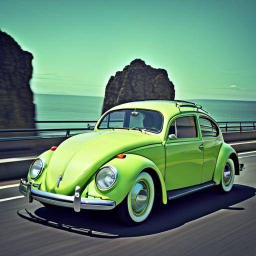 Classic Volkswagen Beetle Illustration