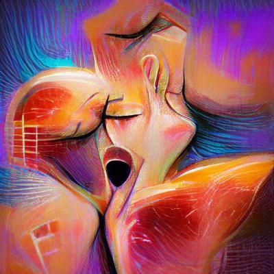 Abstract Swirling Colors in Dynamic Composition