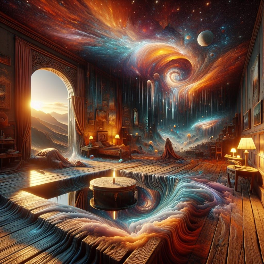 Cosmic Odyssey: A Hauntingly Beautiful Surreal Masterpiece