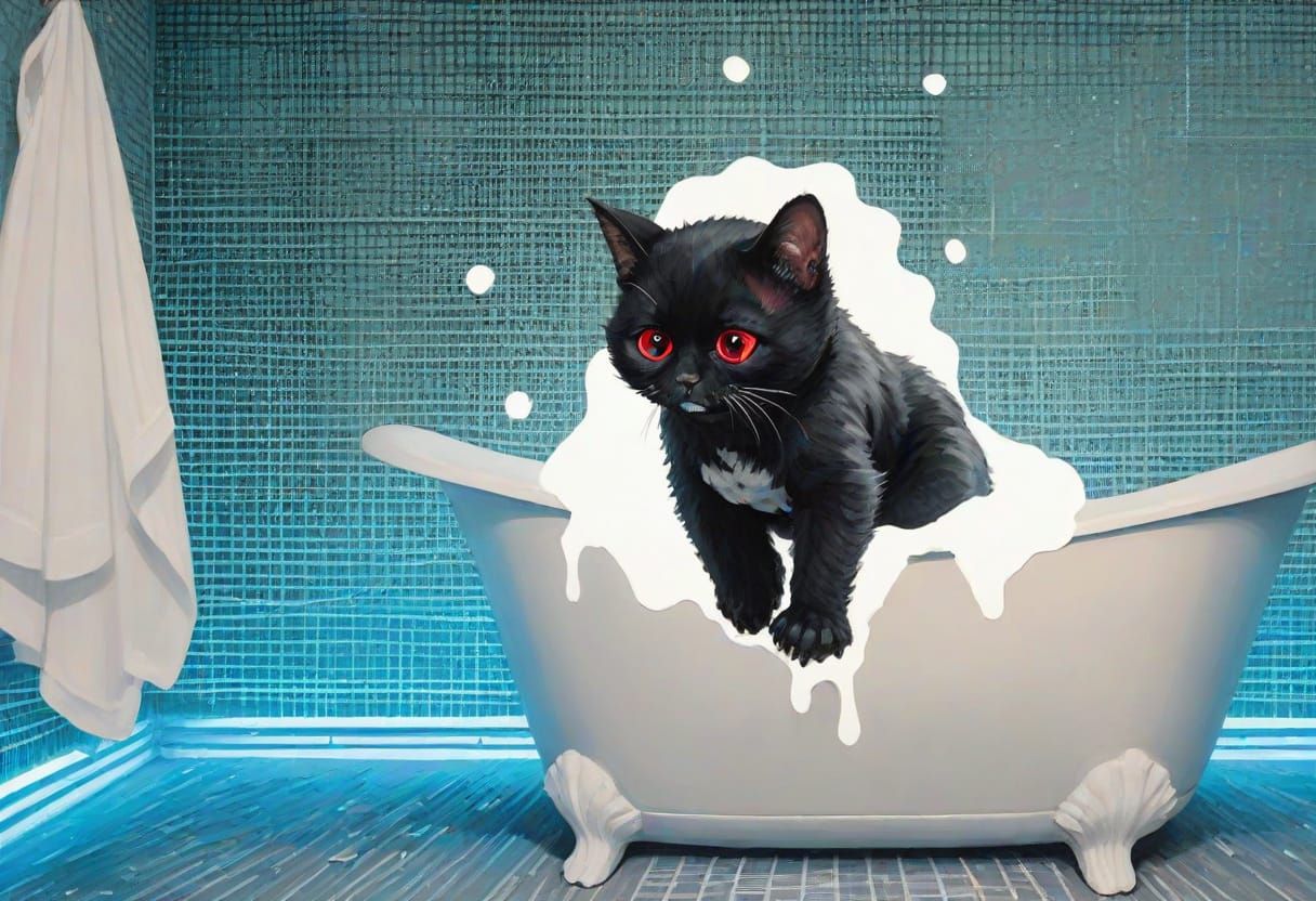 Demon Kitty Bath