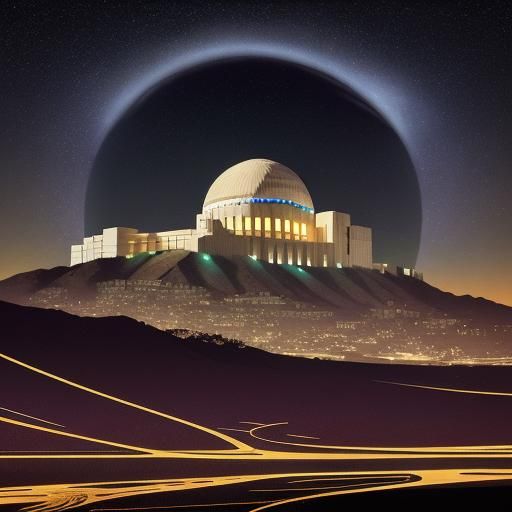 Griffith Observatory in Glamorous Art Deco Style