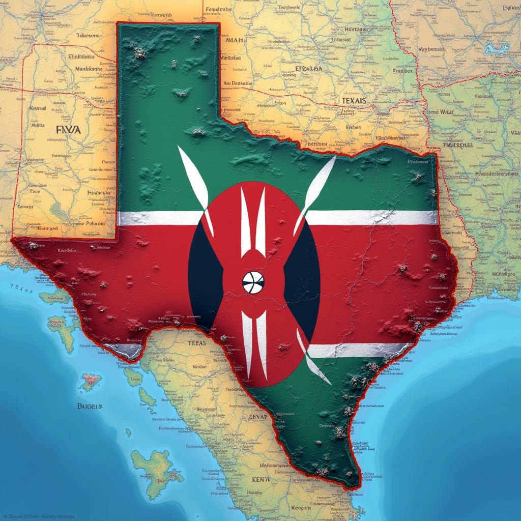 Colorful Anime Design: Kenya and Texas Fusion