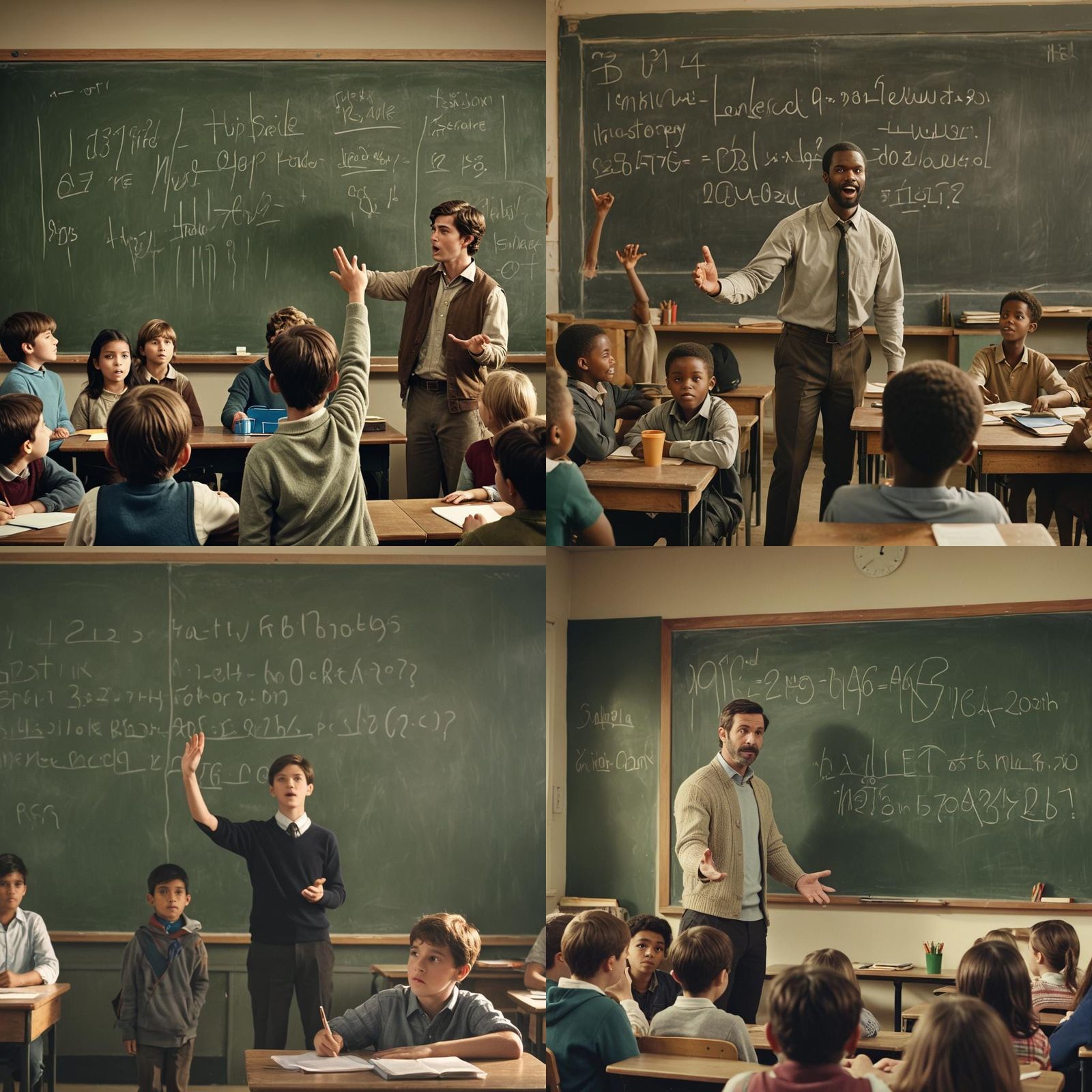 African Classroom Scene in Cinematic Style