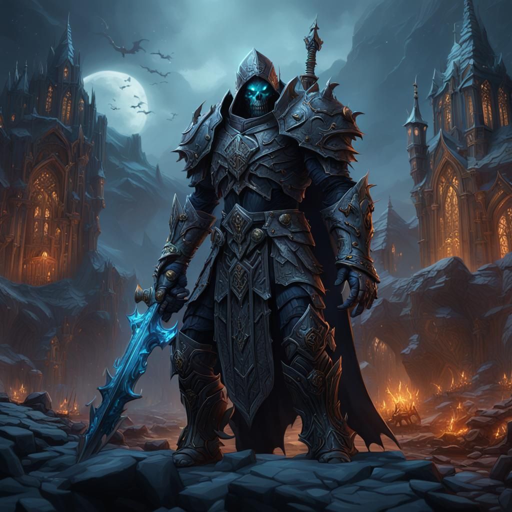 Epic Death Knight Fantasy Concept Art