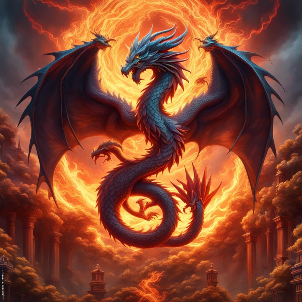 Dragon and Phoenix: Good and Evil Symbol in Fantasy Art