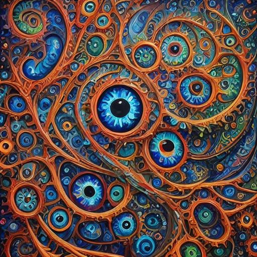 Fractal Nazar Eye with Vibrant Colors