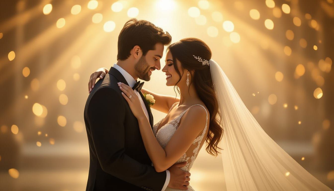 Couple Dancing in Divine Ethereal Heaven Setting