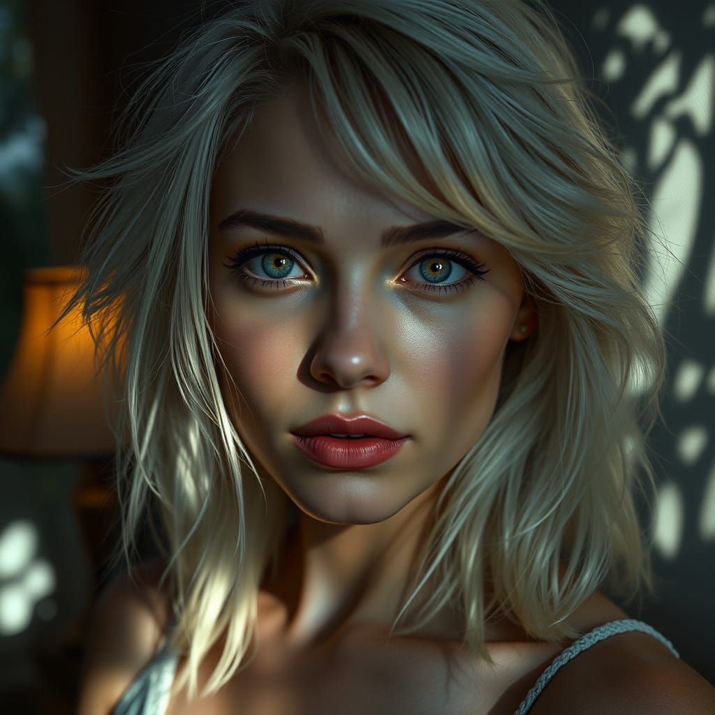 Ethereal Portrait of a Confident Woman in a Whimsical Settin...