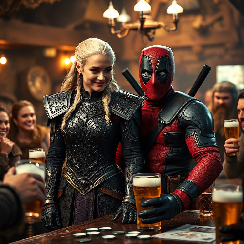 Daenerys and Deadpool Play Beer Pong with Vikings