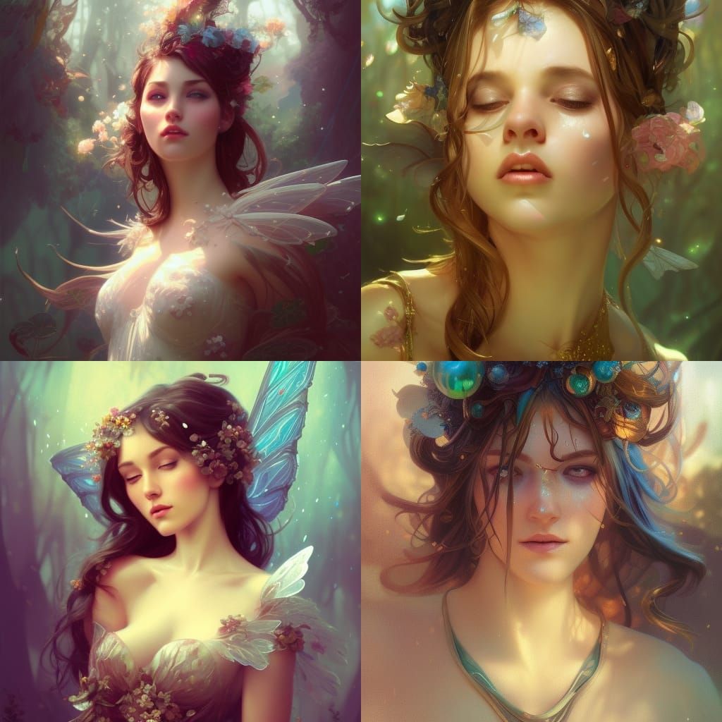 Enchanting Fairy Portrait in Whimsical Wonderland