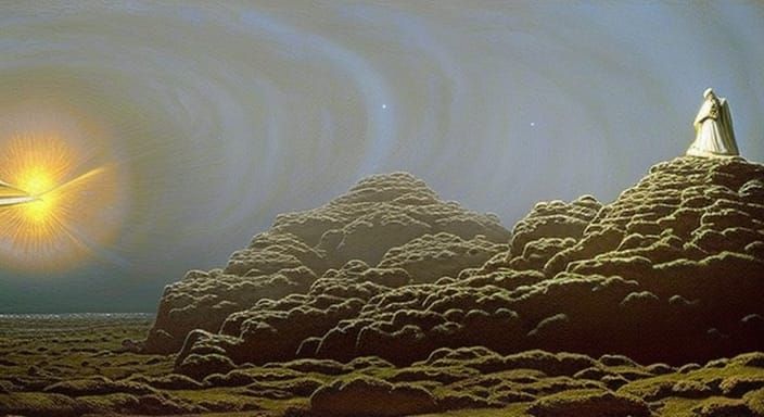 Cosmic Noir Masterpiece: Surreal Detailed Art