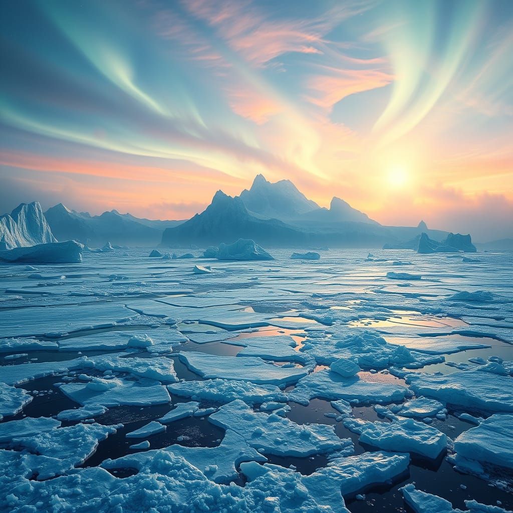 Frozen Expanse in Ethereal Light