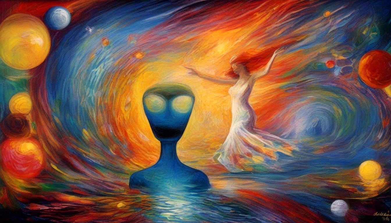 Celestial Love Story: Psychedelic Geometric Abstraction