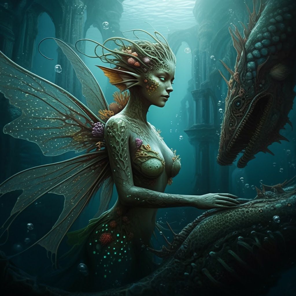 Ancient Underwater Weathered Fairy