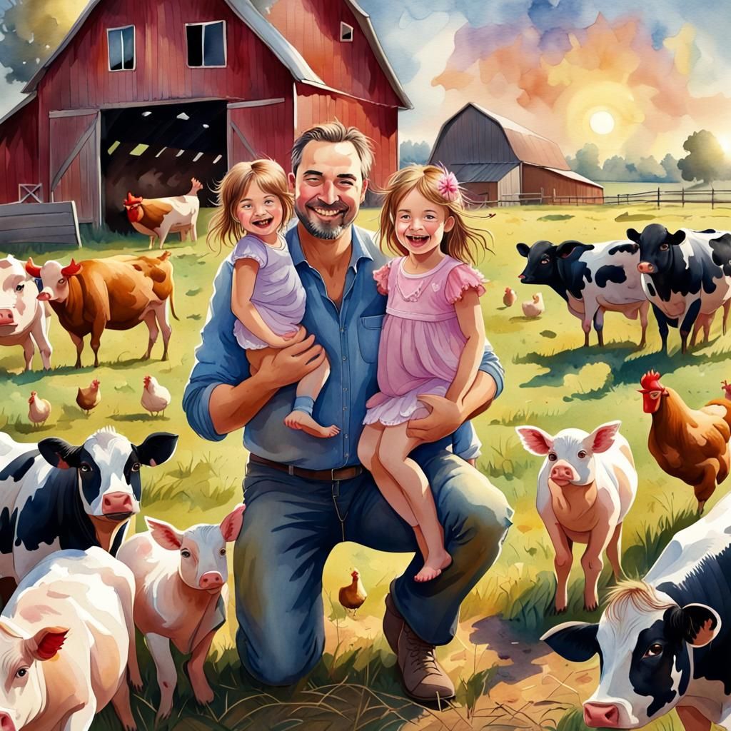 LIFE ON THE FARM WITH JOYFUL LITTLE DAUGHTERS