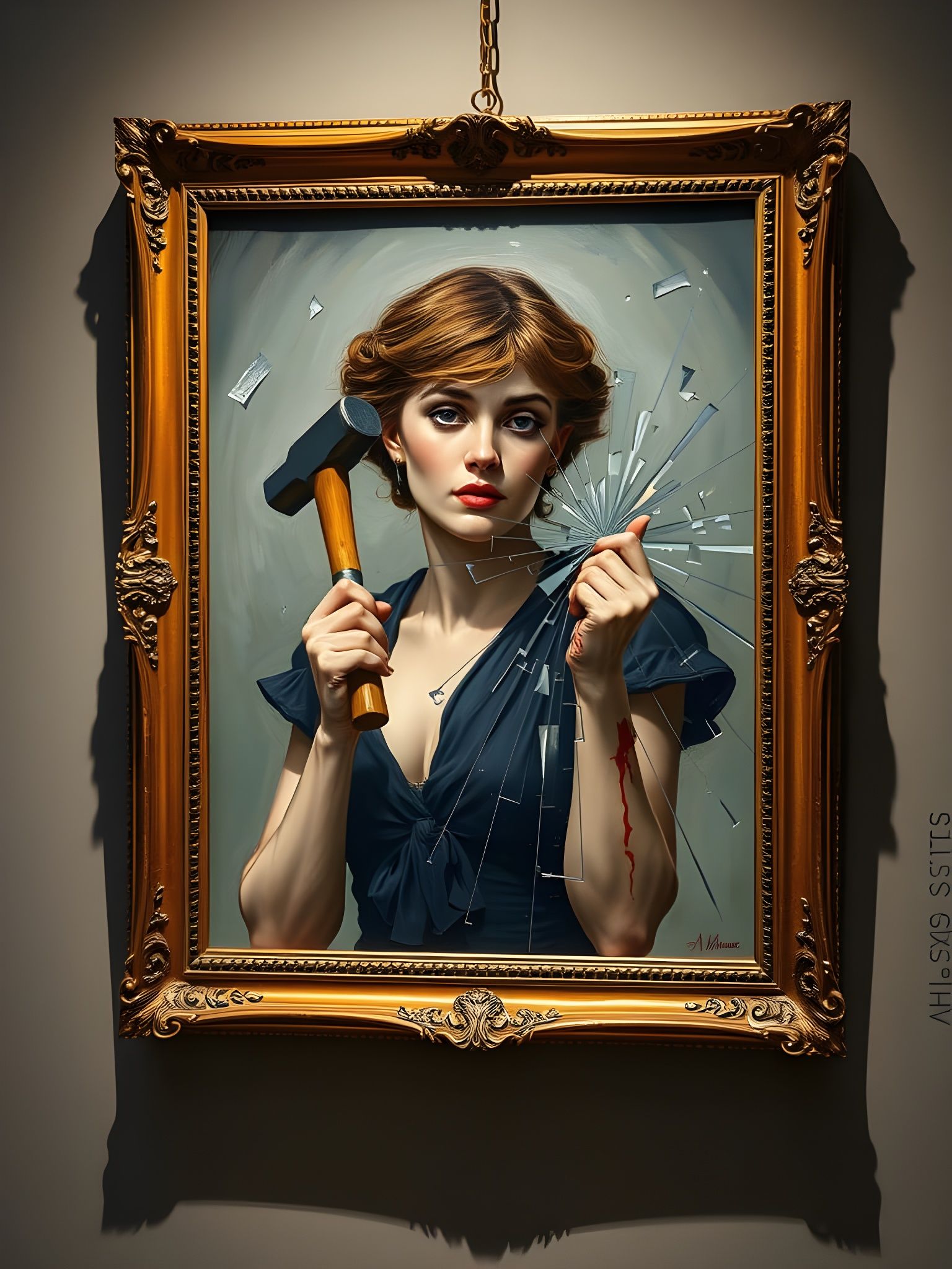 Breaking the Frame: Woman Escapes Painting in Impressionist ...