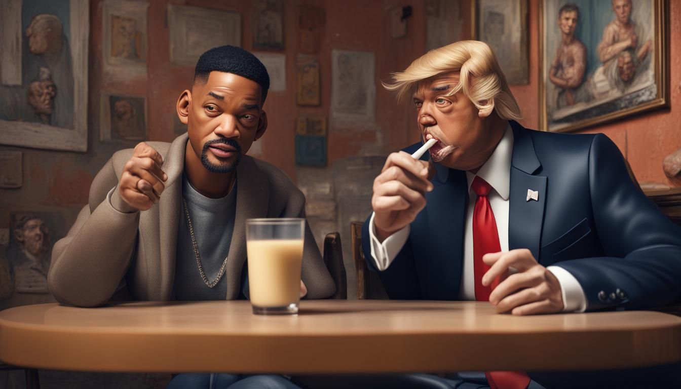 Teen Celebrities in Public Housing: Photorealistic Hyperreal...