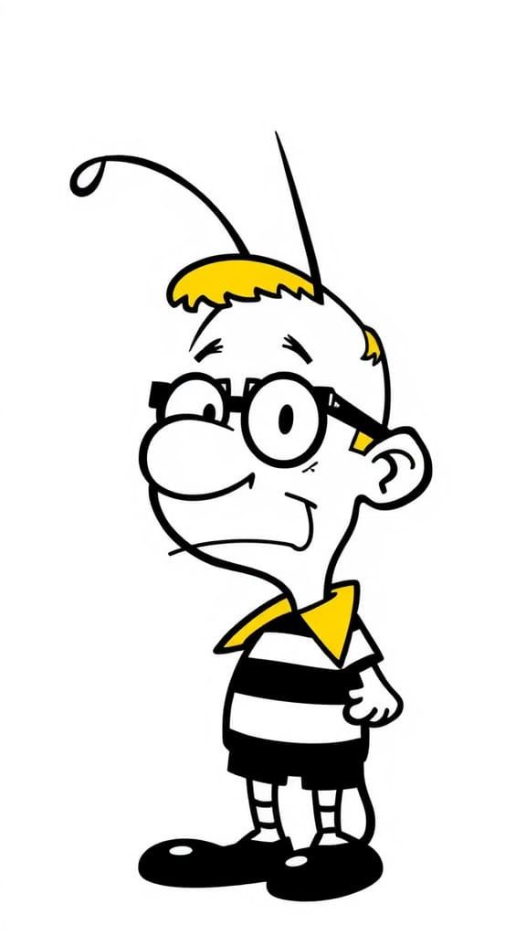 Comic Book Art of a Boy in Military Uniform