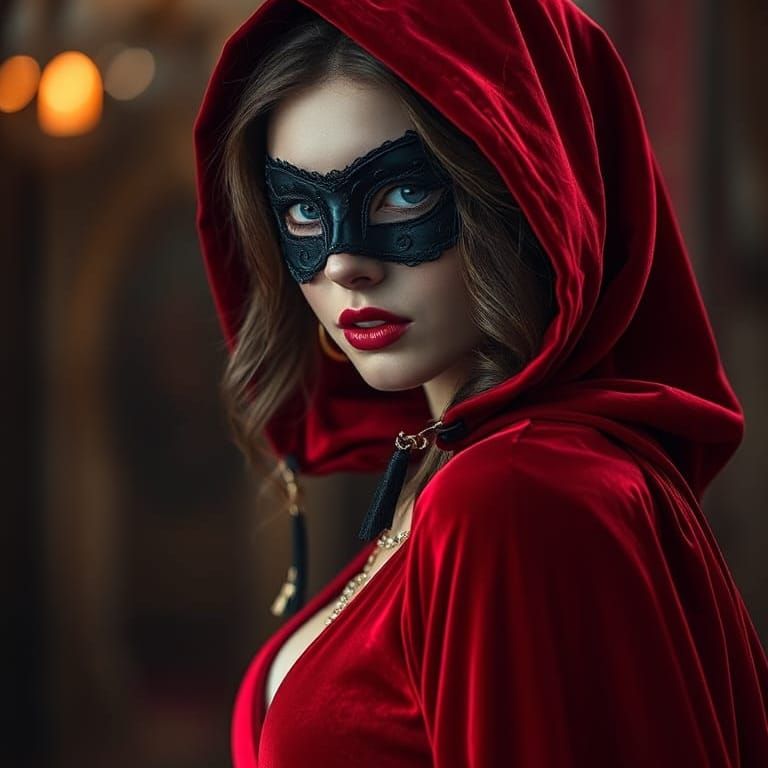 Red Riding Hood Princess at a Ball, Ethereal Beauty