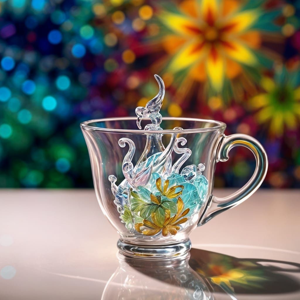 Crystal Teacup World in Hyper-Realistic Detail